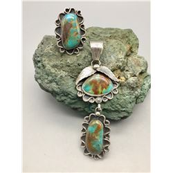 Matching Turquoise Pendant and Ring