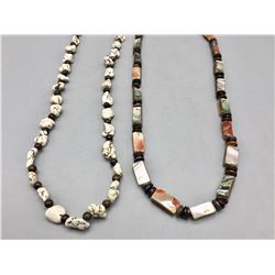 Two Shell and Stone Necklaces