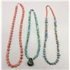 Image 1 : Three Turquoise and Coral Necklaces
