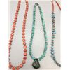Image 3 : Three Turquoise and Coral Necklaces