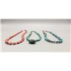 Image 5 : Three Turquoise and Coral Necklaces