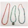 Image 6 : Three Turquoise and Coral Necklaces