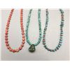 Image 7 : Three Turquoise and Coral Necklaces