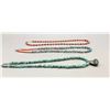 Image 8 : Three Turquoise and Coral Necklaces
