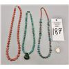 Image 9 : Three Turquoise and Coral Necklaces