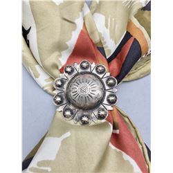 Silver Scarf Slide with Scarf