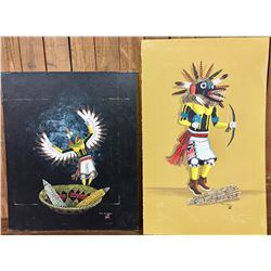 Two Original Jimmy Yellowhair Paintings