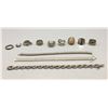 Image 1 : Group of Sterling Silver Rings and Bracelets