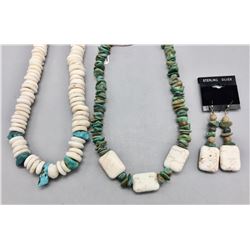 Two Choker Necklaces and a Pair of Earrings