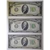 Image 1 : (3) $10 FEDERAL RESERVE NOTES: