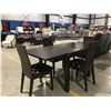 Image 1 : 5 PCE CONTEMPORARY DINING ROOM SET - CONVERTS FROM 36" TO 71" TABLE TOP LENGTH