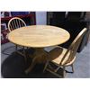 Image 1 : 3 PCE DINETTE SET - ROUND DROP-SIDE TABLE WITH 2 CHAIRS