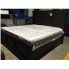 Image 1 : KINGSIZE CHOCOLATE BROWN FINISH PANEL BED FRAME (HEADBOARD, FOOTBOARD & RAILS)