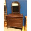 Image 1 : ANTIQUE 3 DRAWER DRESSER WITH MIRROR