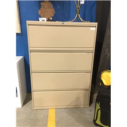 4 DRAWER METAL LATERAL FILING CABINET