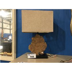 BURL WOOD CONTEMPORARY TABLE LAMP