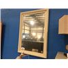 Image 1 : PAINTED WHITE WOODEN FRAMED BEVELED WALL MIRROR - 29" X 41"
