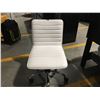 Image 1 : WHITE & CHROME LEATHER UPHOLSTERED OFFICE CHAIR
