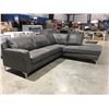 Image 1 : 2PCE STORM CLOUD GREY UPHOLSTERED SECTIONAL SOFA