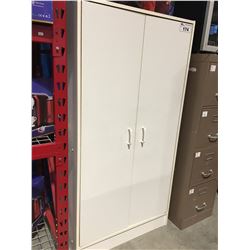 WHITE 2 DOOR PANTRY CUPBOARD