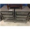 Image 1 : 2 - 4-DRAWER STORAGE TABLES & 1 SMALL BENCH SEAT