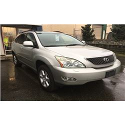 2004 LEXUS RX330, GREY, 4-DR STATION WGN VIN#JTJHA31U640012093, 110759KM, V6,