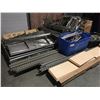 Image 1 : LARGE RETAIL COMMERCIAL SHELVING SYSTEM APROX 100' IN TOTAL LENGTH - FREE STANDING AND WALL MOUNT