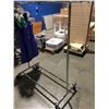 Image 1 : ROLLING ADJUSTABLE CHROME FINISH CLOTHING RACK