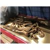 Image 2 : SHELF LOT OF HEAVY-DUTY CINCH DOWNS/LOAD STRAPS & TIRE CHAINS