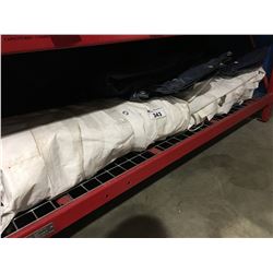 GROUP OF 5 ASSTD TARPS - 3 WHITE TARPS & 2 BLUE TARPS