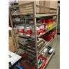 Image 1 : ROLLING 4 TIER METAL SHELVING UNIT