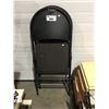 Image 1 : 2 BLACK & GREY METAL FRAMED FOLDING CHAIRS