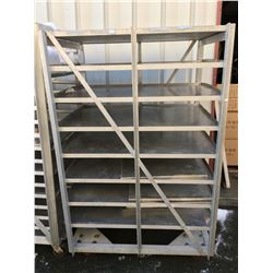 APPROX. 3' X 5' ALUMINUM COMMERCIAL FOOD IND.  ROLLING RACK