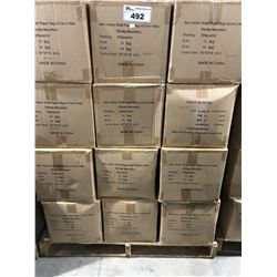 1 PALLET OF 24 BOXES OF LOGOED CRAFT PAPER BAGS WITH CARRY HOLE 11" X 11"