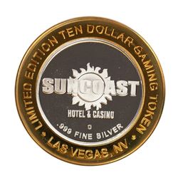 .999 Fine Silver Suncoast Las Vegas, Nevada $10 Limited Edition Gaming Token