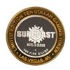 Image 1 : .999 Fine Silver Suncoast Las Vegas, Nevada $10 Limited Edition Gaming Token
