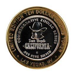 .999 Fine Silver Sam Boyd's California Casino $10 Limited Edition Gaming Token