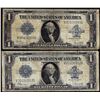 Image 1 : Lot of (2) 1923 $1 Silver Certificate Notes