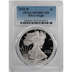 2015-W $1 Proof American Silver Eagle Coin PCGS PR70DCAM