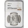 Image 1 : 1900 $1 Morgan Silver Dollar Coin NGC MS63