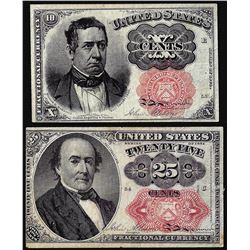 Lot of 1863 Fifth Issue 10/25 Cent Fractional Currency Notes