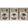 Image 1 : Lot of  (3) 1980Mo Mexico 1 Onza Silver Coins NGC MS64