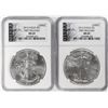 Image 1 : Lot of (2) 2013 $1 American Silver Eagle Coins NGC MS69