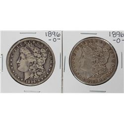Lot of (2) 1896-O $1 Morgan Silver Dollar Coins