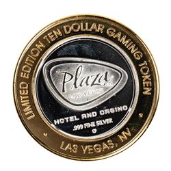 .999 Silver Plaza Las Vegas, NV $10 Casino Limited Edition Gaming Token