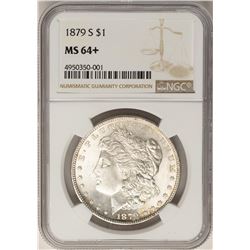 1879-S $1 Morgan Silver Dollar Coin NGC MS64+