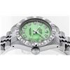 Image 6 : Rolex Ladies Stainless Steel Green Pyramid Diamond Datejust Wristwatch