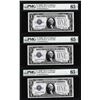 Image 1 : (3) Consecutive 1928B $1 Silver Certificate Notes Fr.1602 PMG Gem Uncirculated 65EPQ