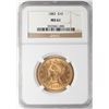 Image 1 : 1882 $10 Liberty Head Eagle Gold Coin NGC MS61
