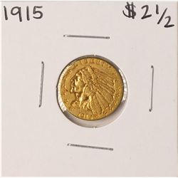 1915 $2 1/2 Indian Head Quarter Eagle Gold Coin